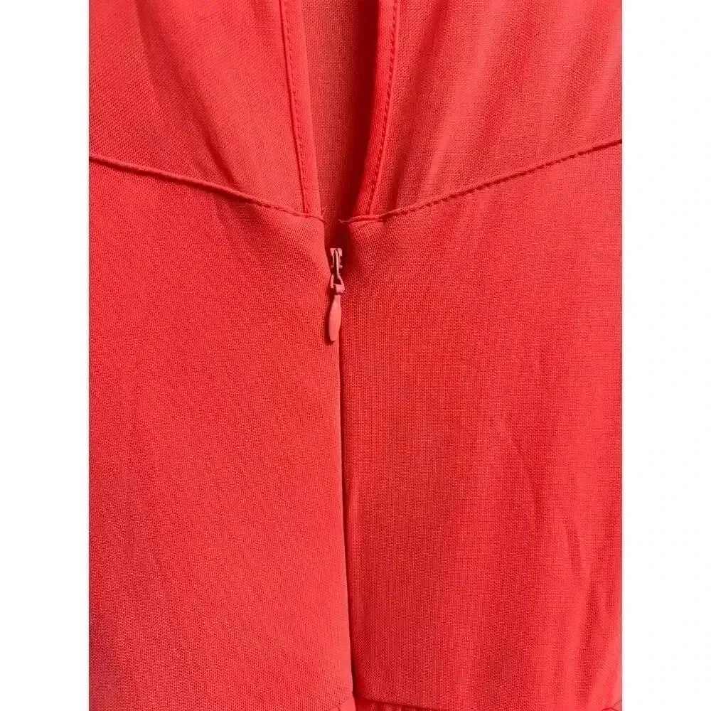 Asos Maternity Mesh Keyhole Dress Peach/Orange Size 6 - Picture 9 of 14